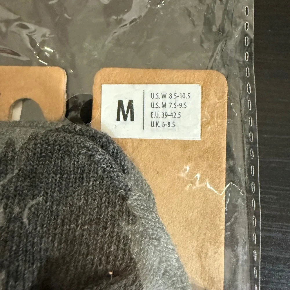 ToeSox Elle‎ Grip Socks Women Medium Gray Full Toe Yoga Pilates Barre New